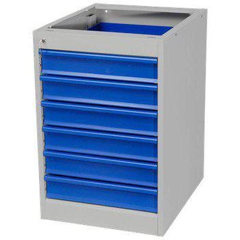 Gigant drawer cabinet in sturdy steel with blue drawers and locks, perfect for safe and efficient storage of tools and equipment in workshop and industry.