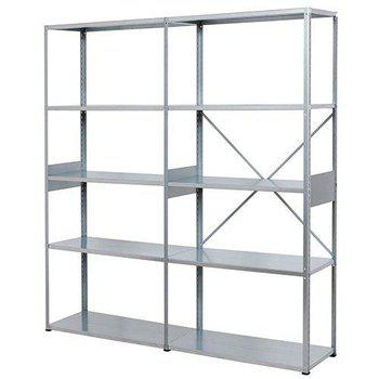 Gigant shelf rack in galvanized steel with shelf, ideal for warehouse, workshop and industrial storage of pallets and goods.