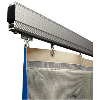 Gigant curtains for flexible screening, noise reduction and increased protection in industrial and professional work environments.