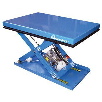 Gigant Lift Tables with electric drive for ergonomic height adjustment in industrial handling