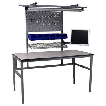Gigant Stabile work table accessories - modular equipment with lighting, tool board, monitor holder and storage