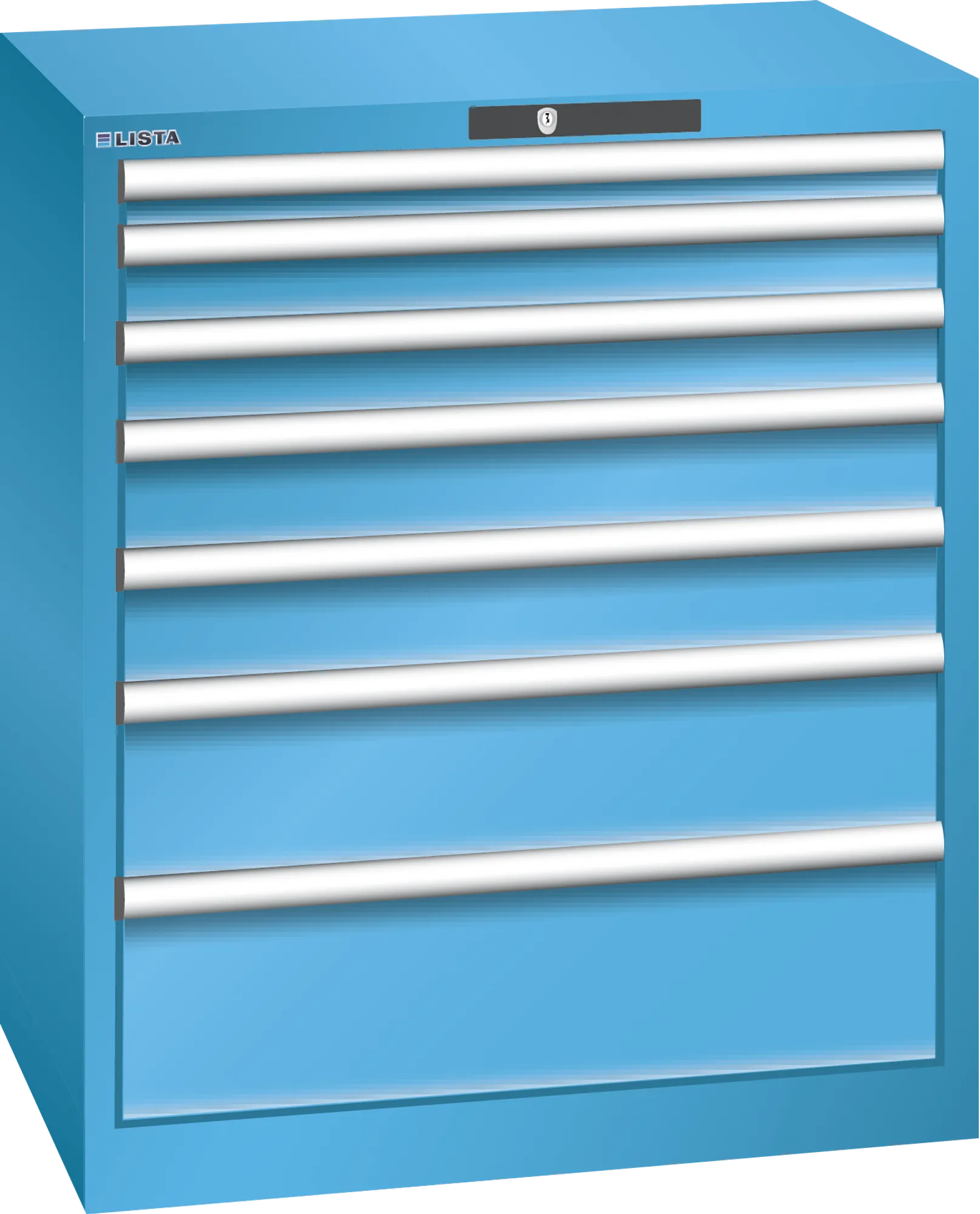 Lista verktøykabinett 36 x 27 høyde 850 mm 7 bokser