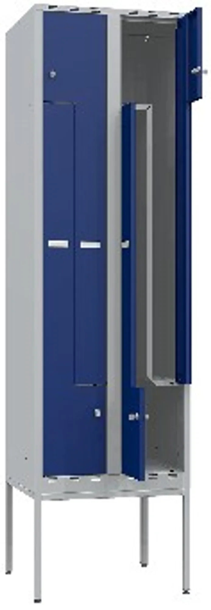 Gigant garderobe 550, Z-dør, bredde 300 mm, 2 seksjoner flatt tak