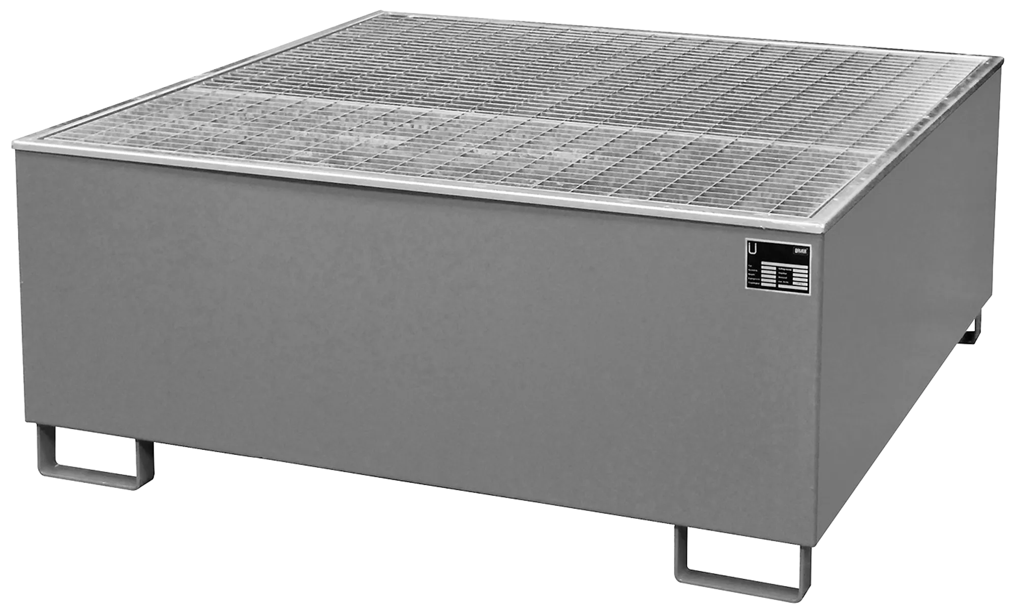 IBC-dekk i metallplate med PE-innlegg