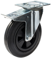 Swede-Wheel type 4P BRU/PP platebrakett svart gummibane