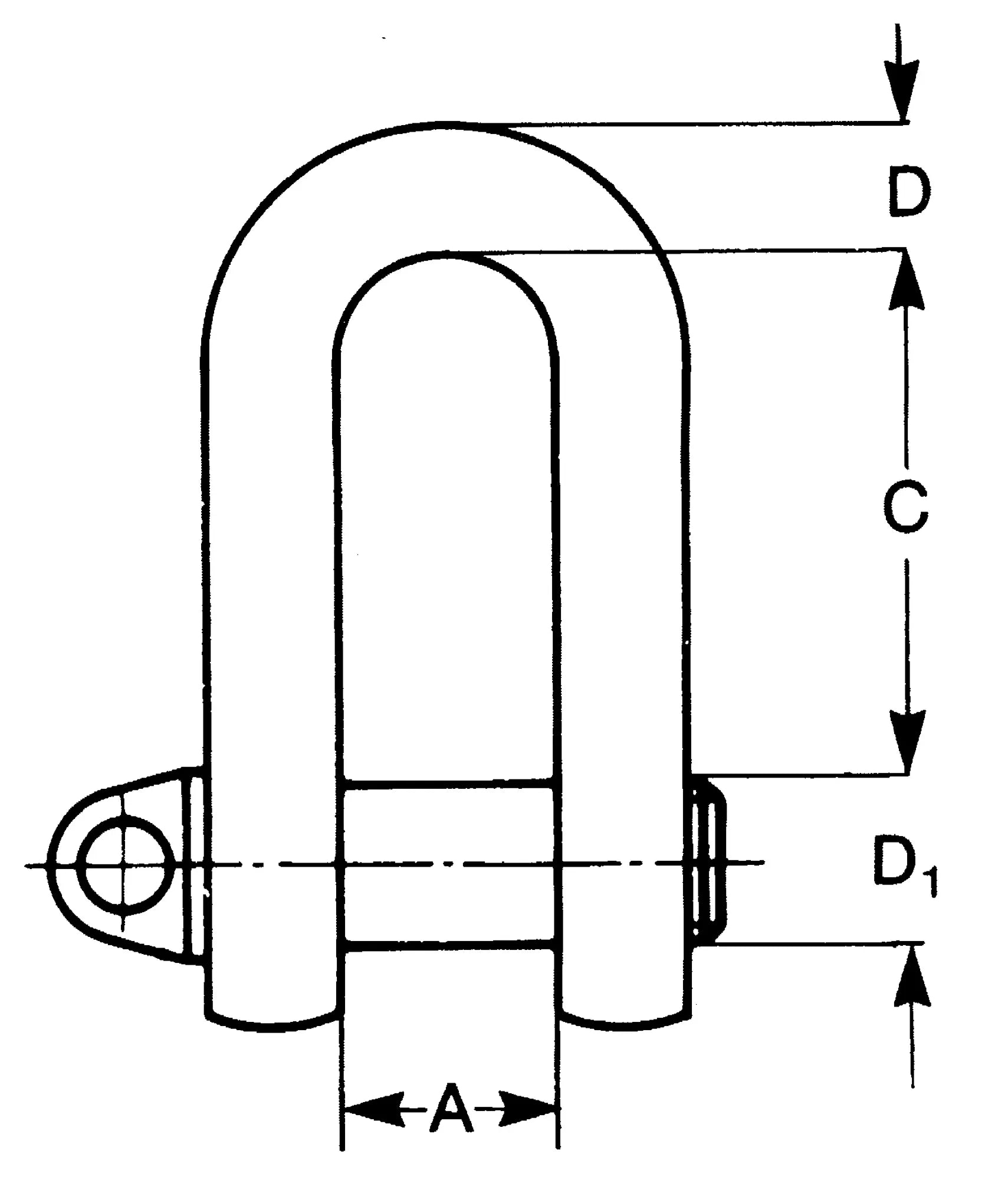 Sjakkel av handelskvalitet , rett Gunnebo Industrier
