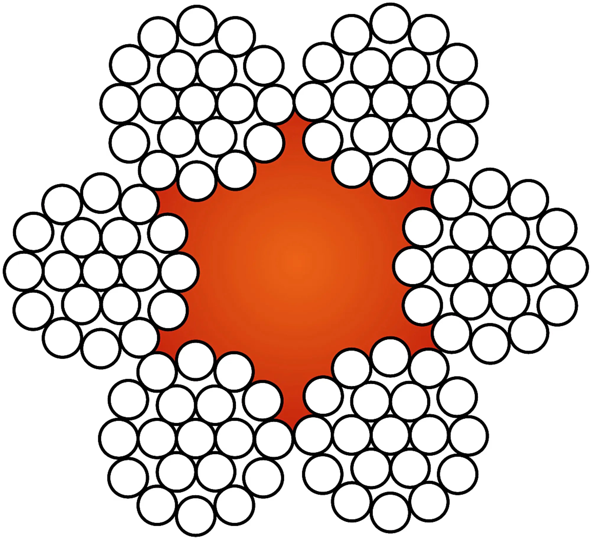 Gigant ståltau 114 kordeler galvanisert
