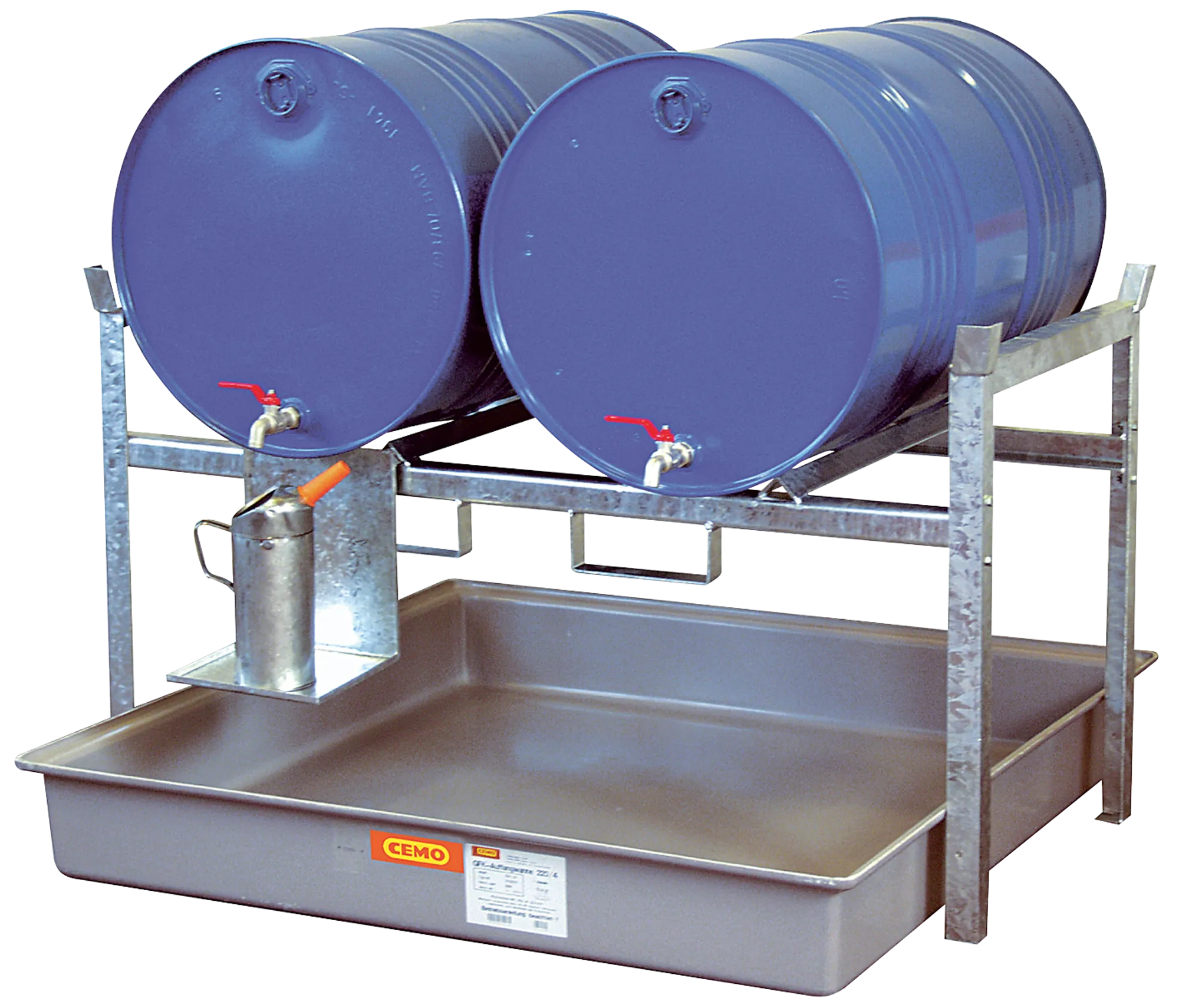 Miljøhylle for 200 liters fat