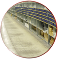 Industrielt speil rundt
