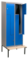 Gigant garderobe 550 skapbredde 300 mm, blå ståldør.