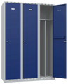 garderobe 550 rom bredde 400 mm, 3 seksjoner skråtak