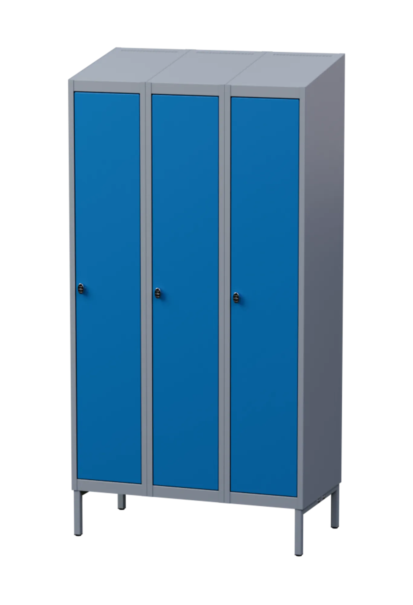 Gigant garderobe skråtak, rombredde 300 mm, antall skap 3.