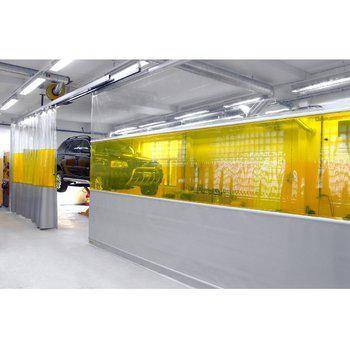 Gigant motordrevne rulleforheng for rask og fleksibel avskjerming i store arbeids- og industrilokaler med behov for tilpasningsdyktig utforming.