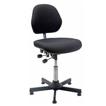 Ergonomisk industristol med justerbar setehøyde og ryggstøtte for produksjons- og verkstedsarbeidsplasser